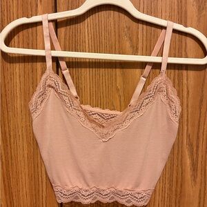 La SENZA Pink Lace Trim Cami.. NWOT